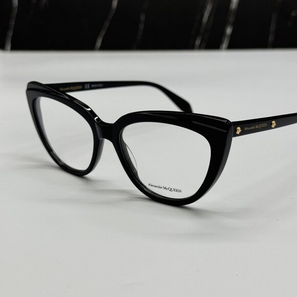 NEW ALEXANDER MCQUEEN AM0253O 001, BLACK WOMEN CAT EYE EYEGLASSES main image 4